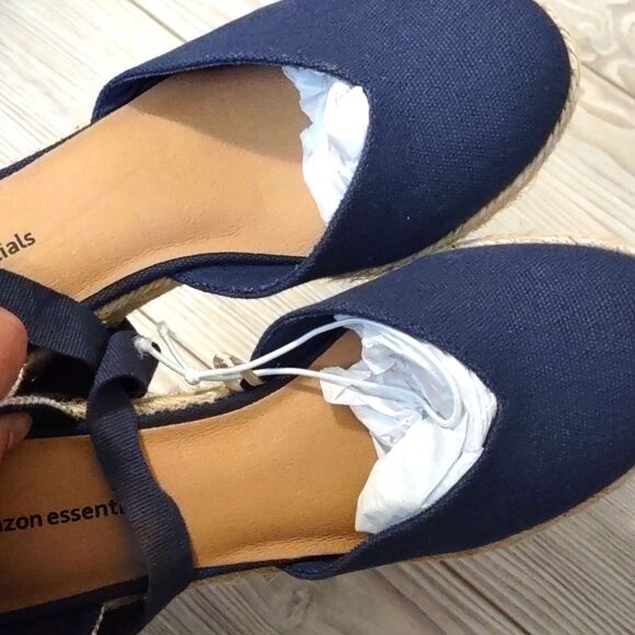 (61-3731) Amazon Essentials Women's Mid Wedge Espadrille Sz 5.5 - Picture 7 of 9